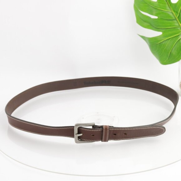 Timberland PRO Mens Belt Size 52 3XL Brown Leather 1 1/2" Wide Casual Work - Picture 2 of 14